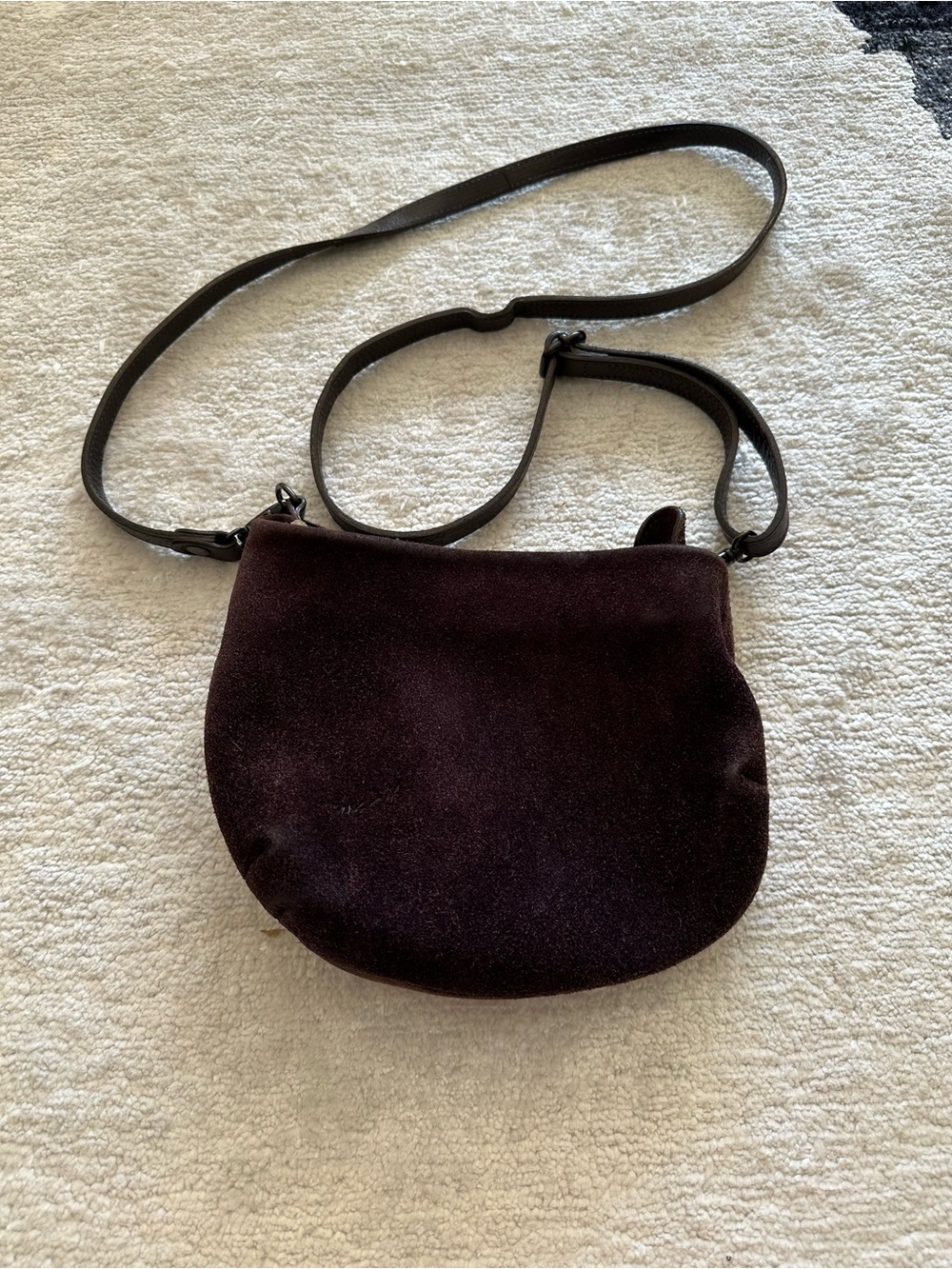 Marsèll Aubergine Suede Crossbody Bag
